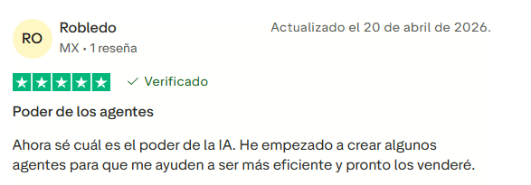 Opiniones y testimonios reales de alumnos de IA Heroes PRO en Trustpilot