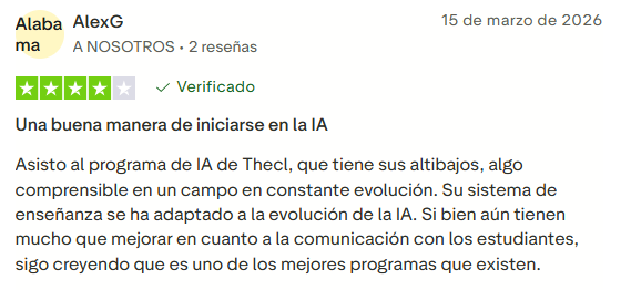 Opiniones y testimonios reales de alumnos de IA Heroes PRO en Trustpilot
