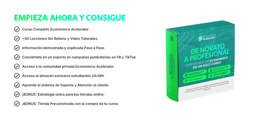 programa Ecommerce Acelerator módulos
