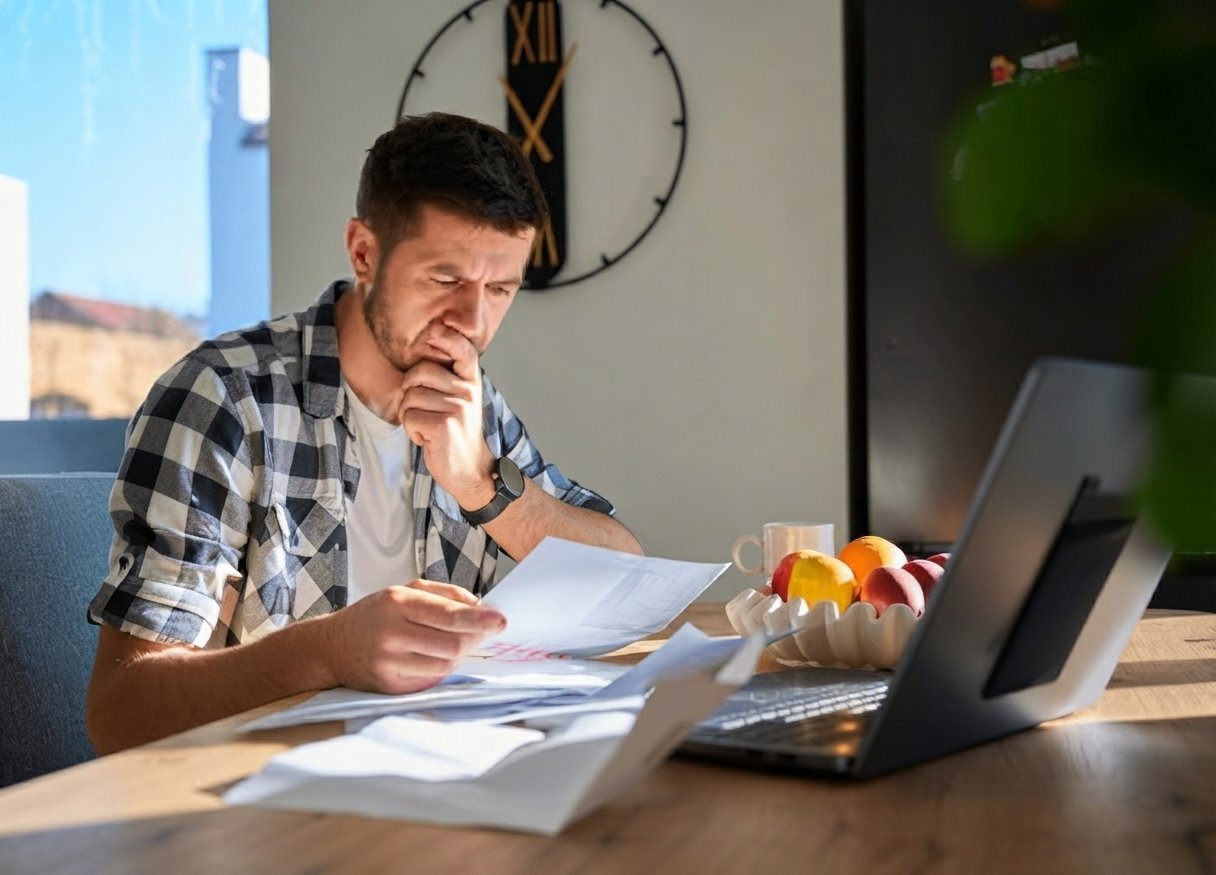 persona revisando finanzas